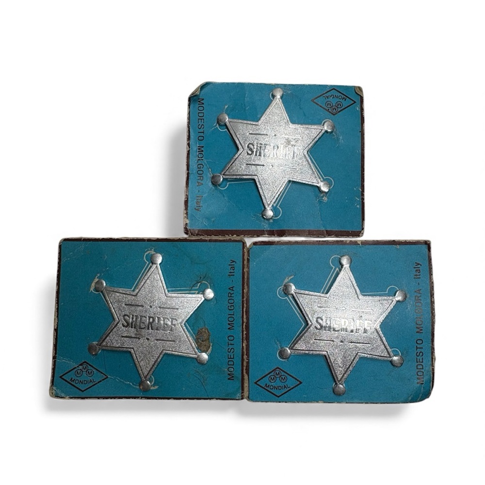 Mondial Silver Sheriff Star Badge for Kids